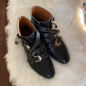Black studded boots